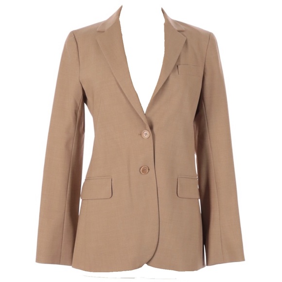 new Theory ✧ Lightweight Stretch Wool Blazer Jacket ✧ Neutral Sand ✧ Size 6 - Picture 10 of 13